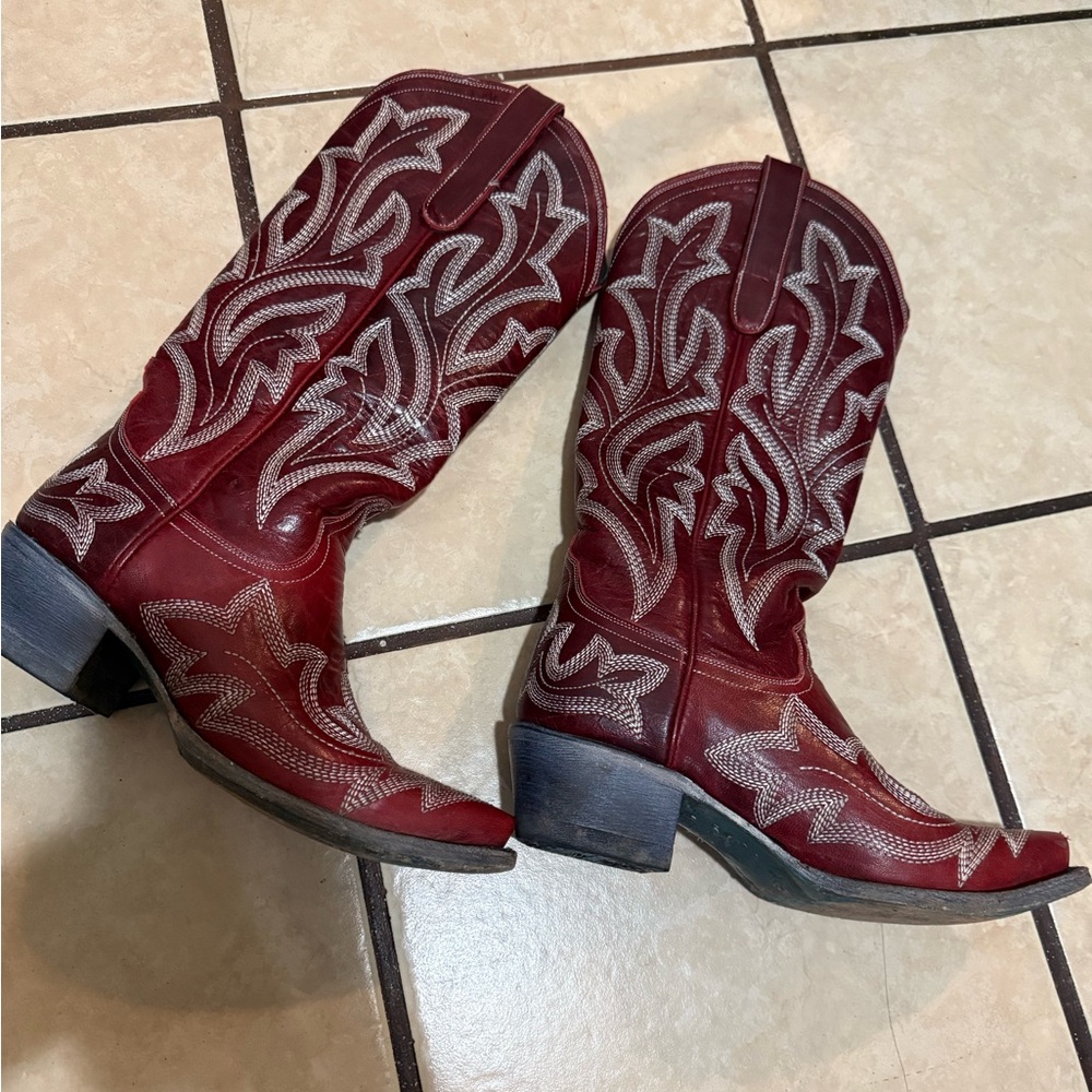 Red Cowgirl Boots Lane ( Lexington boot ) - Picture 2 of 5